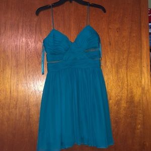 Teal green mini dress
